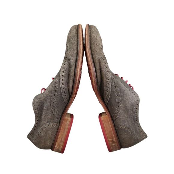 Cole Haan Shoes Mens 9 Oxford Wingtip Professional Formal Leather Classic Gray - Picture 10 of 16